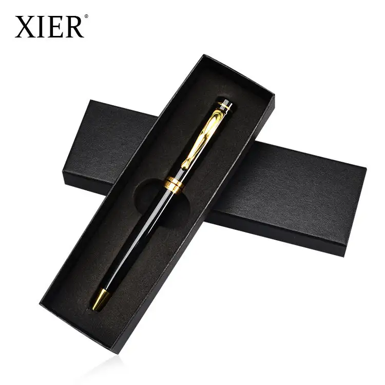 Conjunto de regalo de negocios de empresa, conjunto de bolígrafos de metal de lujo con logotipo personalizado y caja, regalo de oficina