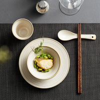 Service de table en céramique nordique, vaisselle de restaurant, assiettes en porcelaine, plats et bols
