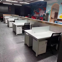 Foshan bureau bureau et chaise personnel bureau employé blanc 2/4/6 personne combinaison ordinateur bureau carte bureau poste de travail