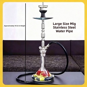 Chicha allemande en gros de l'usine chinoise, grande et haute, avec base en verre et éléments en acier inoxydable 304 - Product Image 1