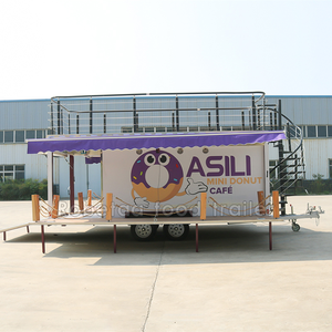 Thức Ăn Nhanh Xe tải container quán cà phê nhà hàng thực phẩm Trailer đầy đủ trang bị nhà bếp di động thực phẩm xe để bán - Product Image 2