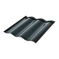 Module de tuiles solaires à triple arche, tuile photovoltaïque rouge 25W 32W, tuile solaire noire pour toiture, système de toiture solaire BIPV incurvé