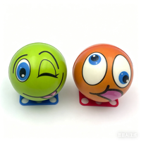 Nouveau 2026 – Balle anti-stress en PU de 6 cm avec impression intégrale, motif dessin animé, jouet de décompression en mousse pour enfants, cadeaux promotionnels