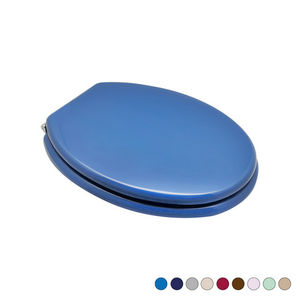 Asiento de Inodoro Brillante Color Nogal, 50.5 cm de Largo, Ajuste Universal - Product Image 3