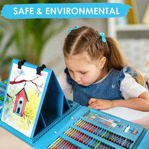 Juego de Arte de arte profesional de 176 piezas para niños, tablero de dibujo seguro de varios colores para uso escolar, caja de <span class=keywords><strong>color</strong></span> incluida - Product Image 6