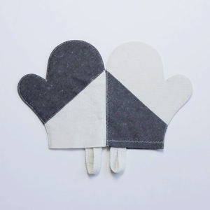 Ensemble de sauna en feutre de laine gris, accessoires, chapeaux, gants, coussin, broderie pour les quatre saisons, bain de vapeur russe, fournitures de bain - Product Image 6