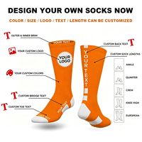 Chaussettes de sport en coton mi-mollet avec logo personnalisé, OEM, ajustement extensible, revers ventilé pour l'entraînement sportif quotidien