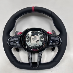 Volante Personalizado de Cuero Completo para BMW G20 330i X3 G01 540i G30 550i X5 G05 G80 M3 G82 M4 <span class=keywords><strong>240i</strong></span> G42 LCI F90 440i M3 M4 M5 - Product Image 1