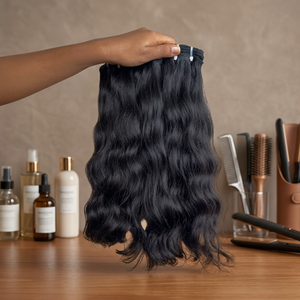MK VVK Mèches de cheveux humains Remy indiens bouclés, double trame, vierges non traités, extensions en vrac à ondulations profondes, 100g, pointes pleines - Product Image 1