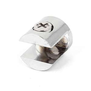 Pince à <span class=keywords><strong>verre</strong></span> fixe <span class=keywords><strong>en</strong></span> alliage de zinc <span class=keywords><strong>pour</strong></span> étagère <span class=keywords><strong>en</strong></span> <span class=keywords><strong>verre</strong></span> et contreplaqué <span class=keywords><strong>en</strong></span> bois - Product Image 1