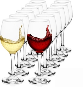 Verres à vin à long pied classiques, luxueux, durables, en cristal transparent, capacité 190 ml, lot de 6, verrerie de mariage - Product Image 1