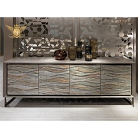 Console de luxe légère pour hall d'entrée, plateau en marbre, finition dorée, noire ou argentée, style baroque en métal pour salon