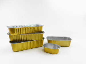 Đầy Màu sắc Aluminum <span class=keywords><strong>foil</strong></span> container cho <span class=keywords><strong>Baking</strong></span> Mini Loaf Pan với nắp nhựa hoặc lá nắp nhựa muỗng - Product Image 4
