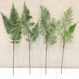 AR-526 85 cm künstlicher Kunststoff grüner Bambus schwarzer Knochen-Awns-Sägeblatt-Fernblätter Pflanze für Persisches Gras