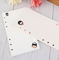 A6 Schöne Farbe Nachfüllbare Nachfüllung-6 Löcher Ring binder Spiral Notebook Nachfüllung-Reise tagebuch Agenda Planer Nachfüll papier einsatz
