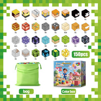Vente flash - Blocs de construction en plastique magnétique de 2 cm, petits cubes, jouet éducatif STEM Montessori, puzzle pour Minecrafting