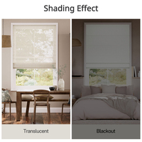 Persianas Romanas Eléctricas Becausewin con Textura de Lino, Disponibles en Telas que Filtran la Luz o Opacas para Ventanas de Sala de Estar