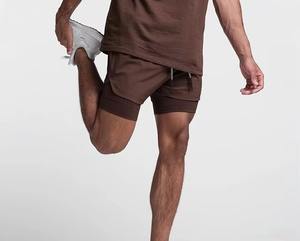 Shorts de jogging en molleton 100% coton French Terry avec cordon de serrage, motif jean original, impression DTG personnalisée, style streetwear - Product Image 3