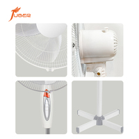 Ventilateur sur pied oscillant de 16 pouces à prix abordable, avec 3 pales, ventilateur sur pied de haute qualité pour usage intérieur