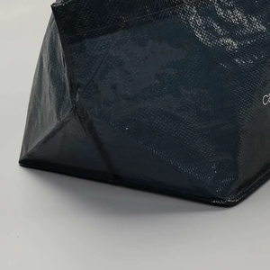 Sac de courses réutilisable personnalisé de <span class=keywords><strong>grande</strong></span> taille, sac de déménagement, sac de courses, sac pliable, sac fourre-tout portable, sac en PP tissé noir résistant - Product Image 6