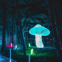 Modèle de champignon géant coloré pour la décoration de scène Wonderland et publicité, ballon végétal gonflable pour la décoration de parc