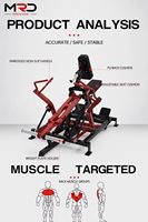 Máquina de remo sentado con carga de placas comercial para entrenamiento de fuerza de espalda y parte superior del cuerpo para gimnasios y centros de fitness