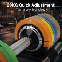 Équipement de musculation de haute précision 90 lb 40 kg, acier de qualité supérieure, design professionnel breveté, ensemble d'haltères réglables, entraînement complet du corps