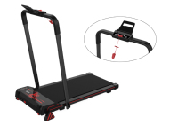 Tapis roulant pliable sous le bureau, 2,25 HP, 265 LBS, inclinaison manuelle à 3 niveaux, écran LED, télécommande, machine de fitness compacte pour la maison