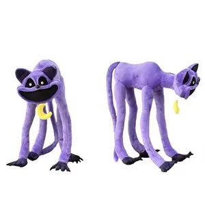 2024 Hot sale Smiling Purple Cat Plush Toy Terrifying Smiling Animal Doll Orange Big Mouth Dog Plush Toy Doll