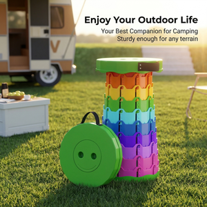 Taburete Plegable Ajustable y Colorido, Asiento Portátil con Asa para Acampar, Pescar, Viajar, Jardín y Hogar - Product Image 6