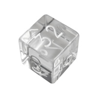 Dés de grande taille en acrylique transparent HD à bords nets, accessoire de jeu de table pour boîtes de nuit