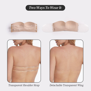 XB168 <span class=keywords><strong>Reggiseno</strong></span> a Fascia Senza Spalline Taglia E, Design Monoblocco, Tessuto Antiscivolo, Senza Ferretto, con Nastro Adesivo Trasparente - Product Image 3
