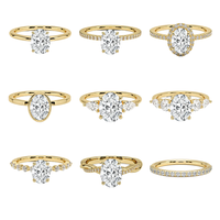 Bague de mariage en or massif 14K 18K avec diamant solitaire de laboratoire 1-5 carats, personnalisée par Qinglong Jewelry, certifiée IGI, pour femmes, prix de gros