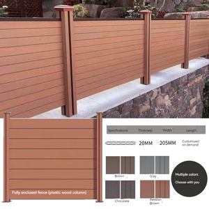 Clôture de jardin en panneau WPC écologique, cadre en alliage d'aluminium moderne, résistant aux UV et imperméable, prix d'usine, installation facile, <span class=keywords><strong>180x180</strong></span> - Product Image 5