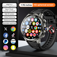 Montre connectée Android OS GPS Fitness Tracker AMOLED HD Téléchargement d'applications Musique Vidéo Carte SIM 4G Caméra rotative WIFI Gel de silice H19