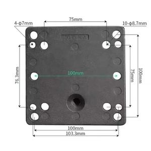 2.25" AMPS Round Base to 100x100VESA Plate with 33cm Long Double <b>Socket</b> Arm for Heavy Duty Forklift/Tractor for Ram Mounts - Product Image 6