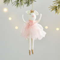 Poupées de ballet en peluche pour arbre de Noël, ornement de Noël, danseuse de ballet en peluche, pendentif personnalisé fait à la main, poupée ange