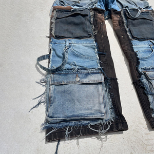 Ysjy OEM Nhà Sản Xuất Jeans Pant Chất Lượng Cao Thời Trang Denim Tùy Chỉnh Baggy loe Jeans Cho Nam Giới - Product Image 3