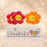 Bougies d'anniversaire artisanales en forme de fleur, bougies de gâteau colorées à pétales pour la Pâques et le Nouvel An, décoration de fête, support OEM/ODM
