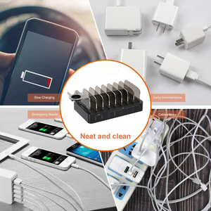 Personalizzato elettrico portatile famiglia pubblica più dispositivi USB caricabatterie Desktop Multi Tablet <span class=keywords><strong>cellulare</strong></span> 8 porte stazione di <span class=keywords><strong>ricarica</strong></span> - Product Image 4