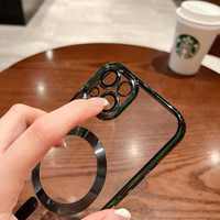 Étui de téléphone à chargement sans fil électro-plaqué pour iPhone, étui de téléphone magnétique en TPU pour iPhone 16 15 14 13 12 11 Pro Max