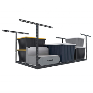 Étagère murale de suspension aérienne en métal, noir, utilitaire industriel, pour montage au <span class=keywords><strong>plafond</strong></span>, système de racage, au <span class=keywords><strong>plafond</strong></span>, pour <span class=keywords><strong>Garage</strong></span>, 1 pièce - Product Image 2