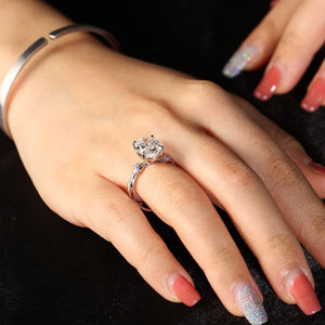 טבעות נישואין צבעוניות משובצות יהלומים מתוצרת מיי-יי הסינית, זהב 9/10/14/18 קראט, טבעת מוסאנייט בהתאמה אישית במחיר מפעל - Product Image 5