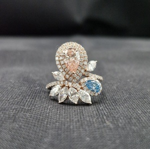 Bague en or de luxe certifiée IGI de qualité supérieure pour femmes, pierres étincelantes, bijoux élégants et modernes pour un usage quotidien - Product Image 1