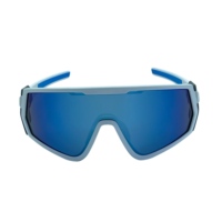 Lunettes de soleil sportives à monture intégrale TR90 avec logo personnalisé, verres PC, ailes latérales pour la protection contre le vent et protection UV400, idéales pour le cyclisme