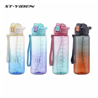 Grande bouteille shaker moderne en plastique pour protéines, bouteilles d'eau portables en plastique pour boissons, carafe à eau