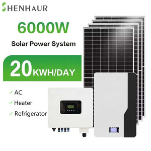ระบบโซลาร์เซลล์ SHENHAUR 6KW 10KWH สำหรับ<span class=keywords><strong>บ้าน</strong></span> ระบบ<span class=keywords><strong>ไฟ</strong></span>ฟ้า 48V แบตเตอรี่ลิเธียมไอออน ระบบกักเก็บพลังงาน ติดตั้งบนพื้นดิน อินเวอร์เตอร์ไฮบริด ชุดอุปกรณ์พลังงานแบบโมดูลาร์ - Product Image 1