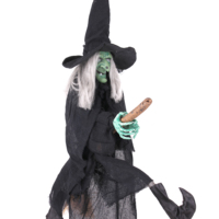 Robe de sorcière animée bleu Offre Spéciale avec lumière pour accessoires d'Halloween pour décorations et fêtes de maison hantée