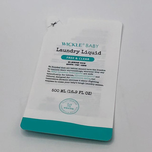 Impression personnalisée, sachet debout en plastique brillant de 300 ml, scellé sur 3 côtés, facile à déchirer, étanche, pour désinfectant liquide - Product Image 4