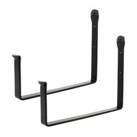 Vente chaude Réglable Noir Métal Fleur En Acier Fenêtre Planteur Boîte Suspendus Jardin Supports Pour Pont Rampe